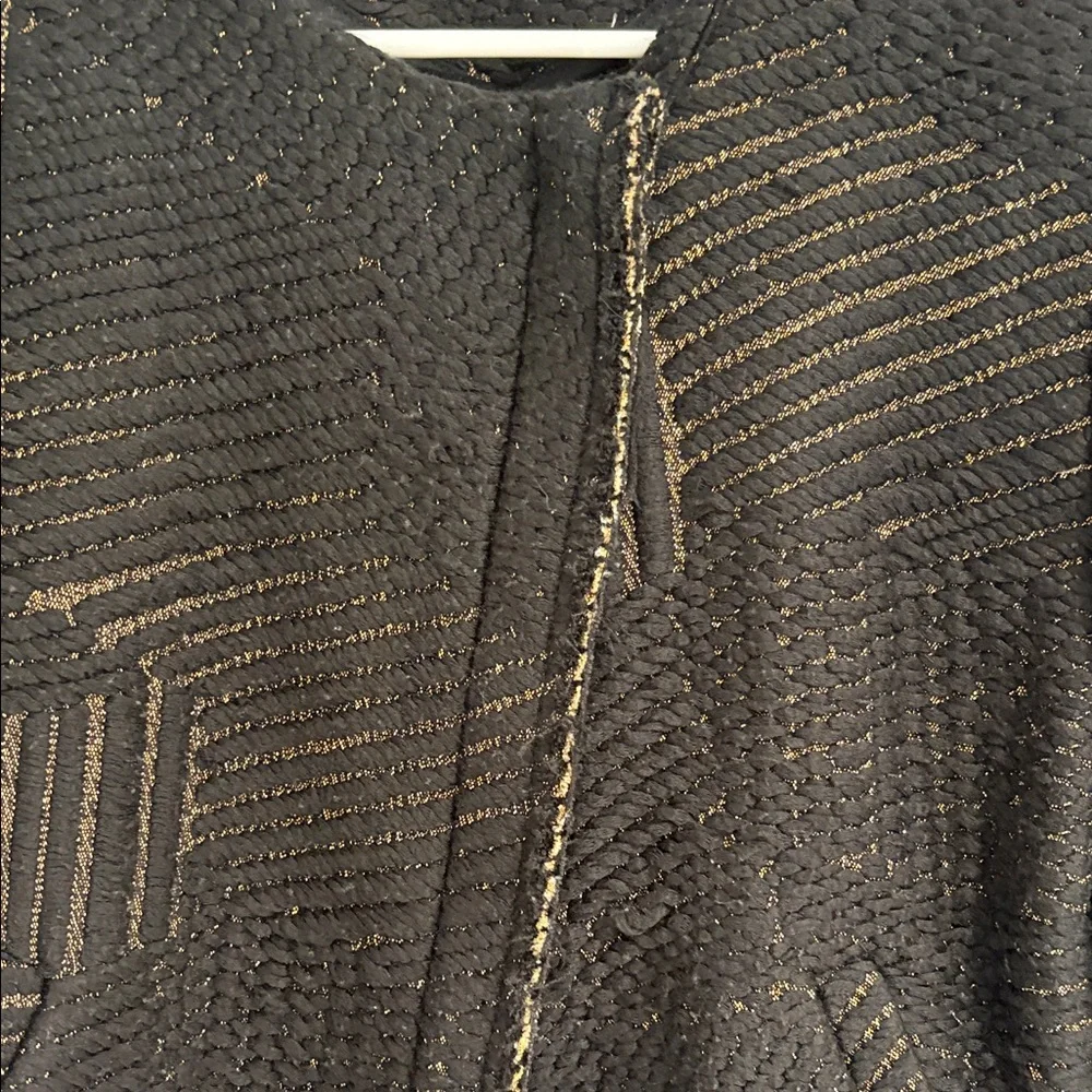 IRO Black Tweed Moto Jacket with Bronze Threading